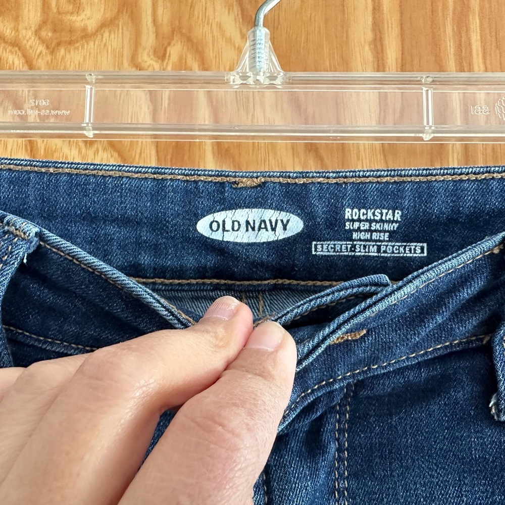 Old Navy Rockstar Super Skinny High Rise Blue Jeans Size 10